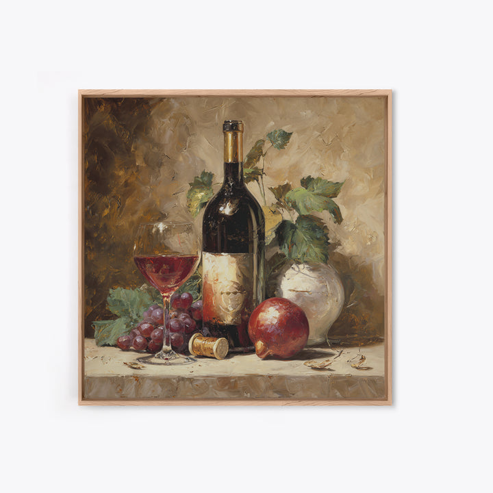 Red Wine Swirl Abstract Framed Canvas Print, Winery Art, Boho Decor, Winery Decor, Fine Art, Vineyard, Art Print, WIN-1x1-79