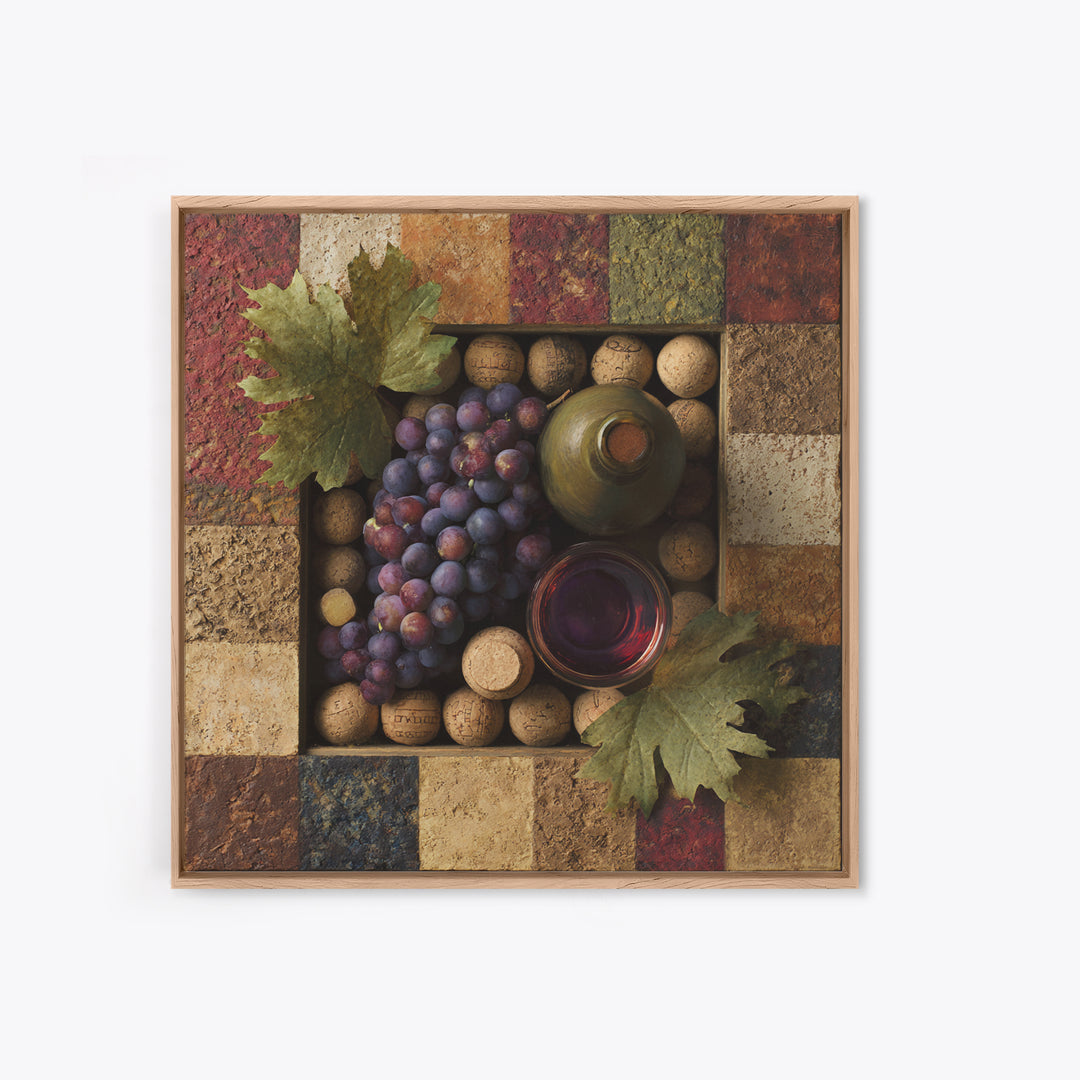 Corks Arranged as Geometric Pattern Canvas Print, Winery Art, Neutral Decor, Winery Decor, Fine Art, Vineyard, Home Decor, WIN-1x1-90