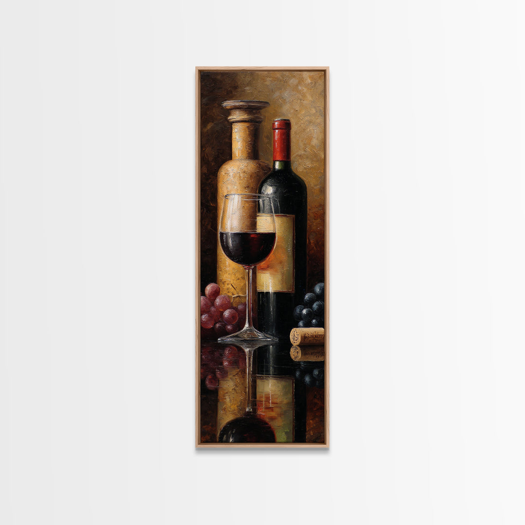 Wine Tasting Flight Rendered as Elegant Still Canvas Print, Winery Art, Room Decor, Winery Decor, Fine Art, Vineyard, WIN-1x3-94