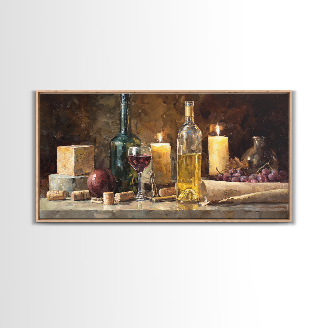 Corks Arranged as Geometric Pattern Framed Canvas Print, Winery Art, Luxury Decor, Winery Decor, Abstract Art, Vineyard, WIN-2x1-14