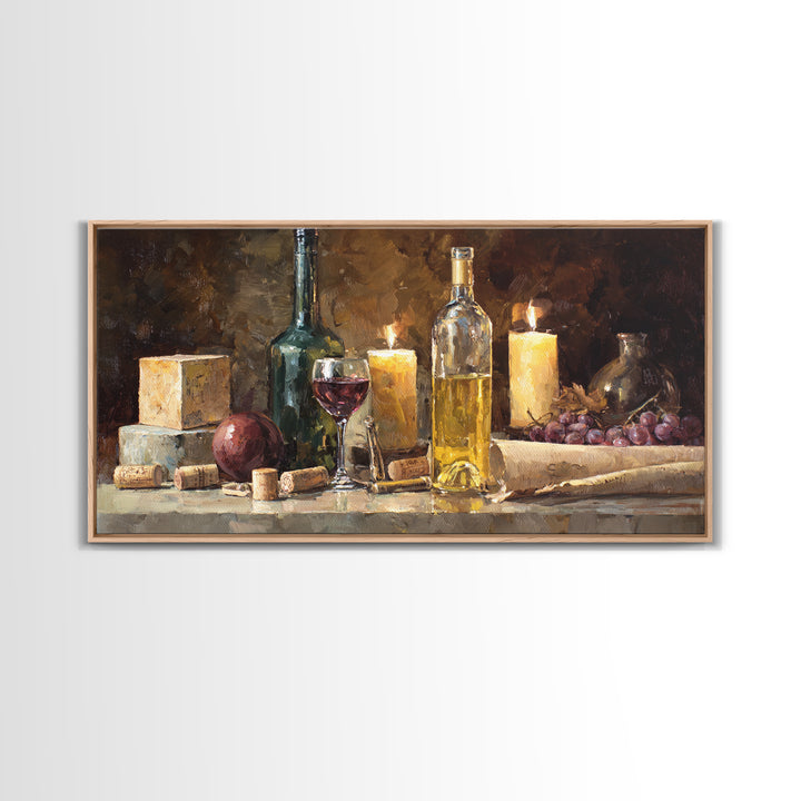 Corks Arranged as Geometric Pattern Framed Canvas Print, Winery Art, Luxury Decor, Winery Decor, Abstract Art, Vineyard, WIN-2x1-14