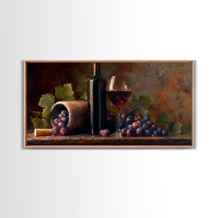 Red Wine Swirl Abstract Framed Canvas Print, Winery Art, Room Decor, Winery Decor, Abstract Art, Vineyard, Printable Wall Art, WIN-2x1-75