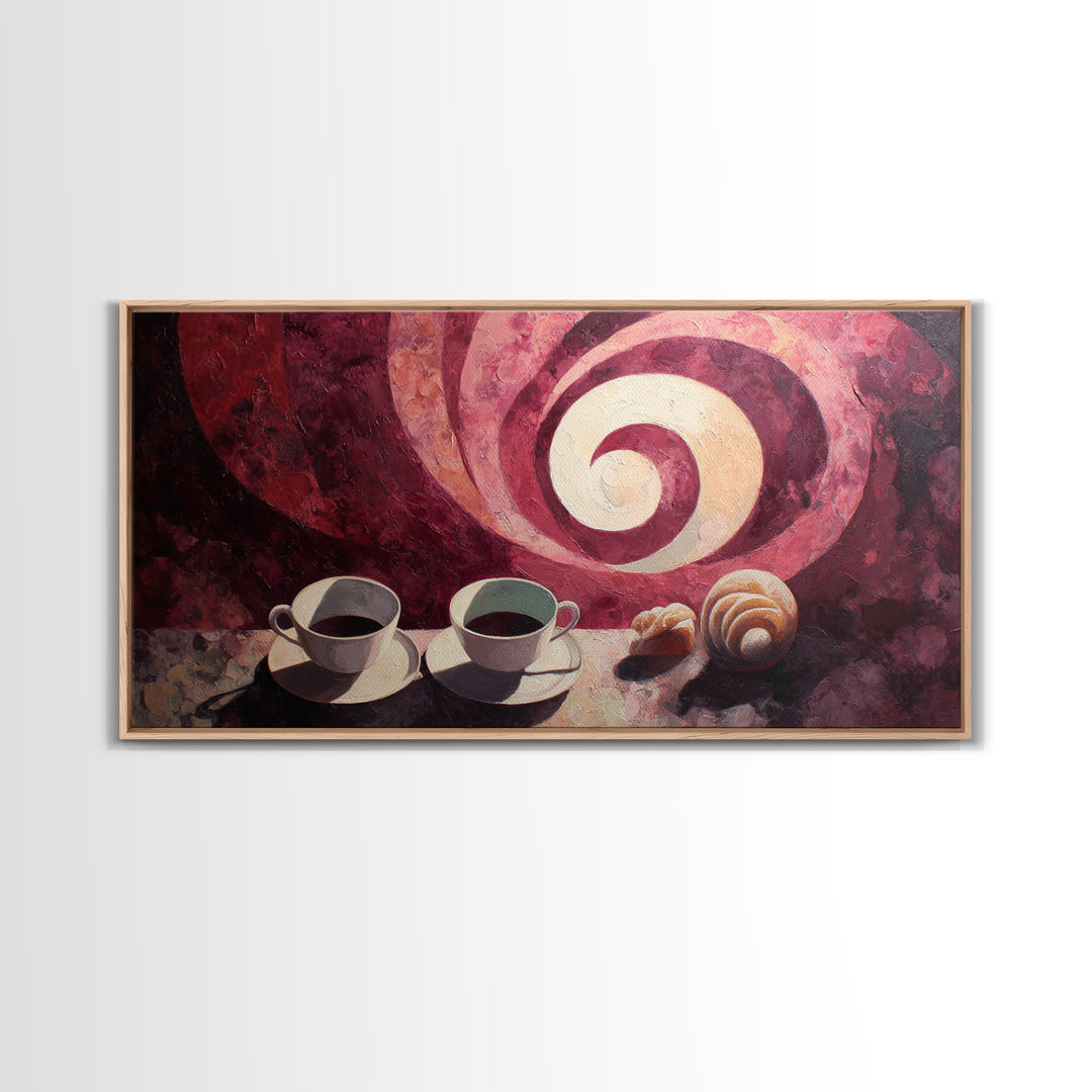 Red Wine Swirl Abstract Framed Canvas Print, Winery Art, Wall Art Print, Winery Decor, Abstract Art, Vineyard, Gallery Decor, WIN-2x1-99