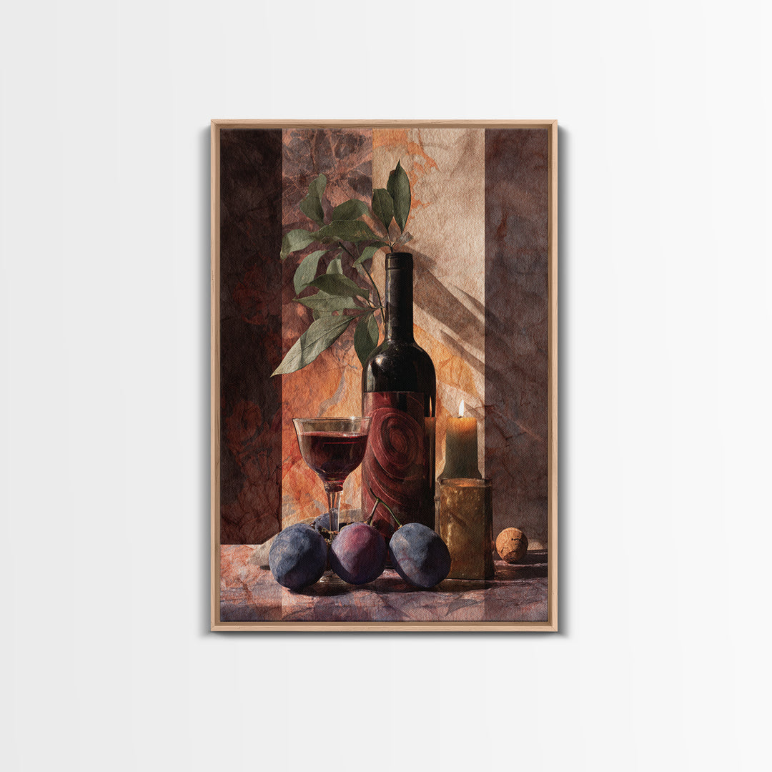 Red Wine Swirl Abstract Canvas Print, Winery Art, Minimalist Decor, Winery Decor, Fine Art, Vineyard, Artwork, Kitchen Decor, WIN-2x3-15