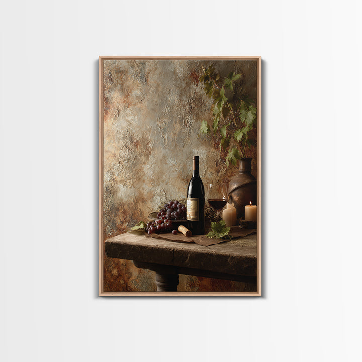 French Vineyard Hills Canvas Print, Winery Art, Contemporary Art, Winery Decor, Vineyard, Kitchen Decor, Kitchen Wall Art, WIN-2x3-40