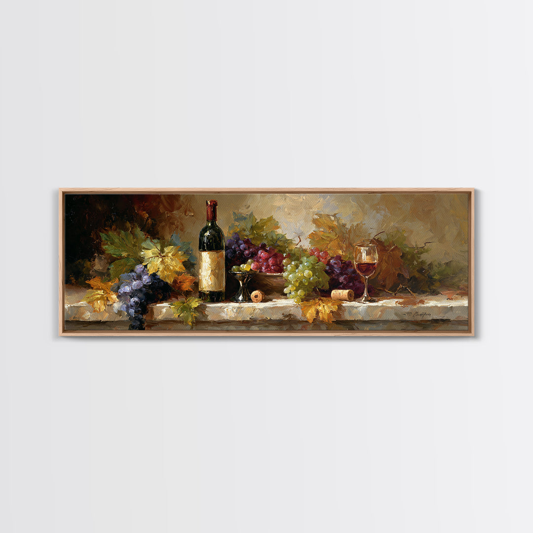 Wine Tasting Flight Rendered as Elegant Still Canvas Print, Winery Art, Kitchen Art, Winery Decor, Watercolor Art, Vineyard, WIN-3x1-26