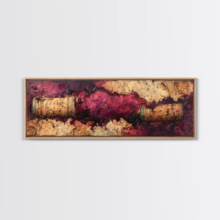 Red Wine Swirl Abstract Framed Canvas Print, Winery Art, Art Print, Winery Decor, Fine Art, Vineyard, Watercolor Painting, WIN-3x1-47