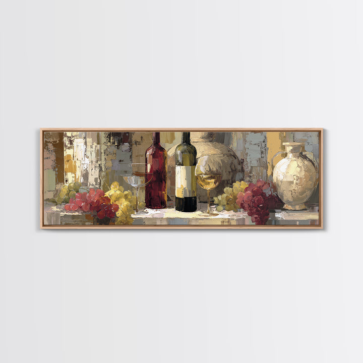 Old Cellar Key and Wine Label Shapes Canvas Print, Winery Art, Wall Decor, Winery Decor, Fine Art, Vineyard, Kitchen Art, WIN-3x1-76