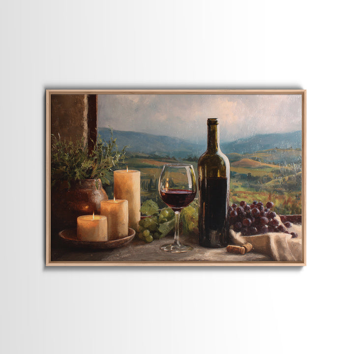 French Vineyard Hills Canvas Print, Winery Art, Preppy Wall Art, Winery Decor, Fine Art, Vineyard, Statement Artwork, WIN-3x2-12
