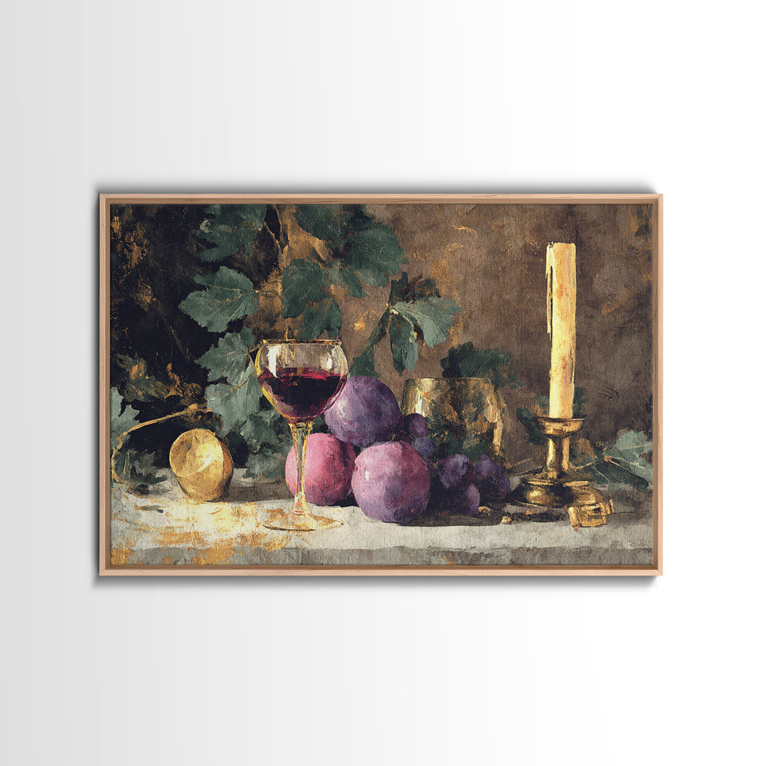 Burgundy Abstract with Gold Accents Framed Canvas Print, Winery Art, Gallery Decor, Winery Decor, Fine Art, Vineyard, WIN-3x2-27