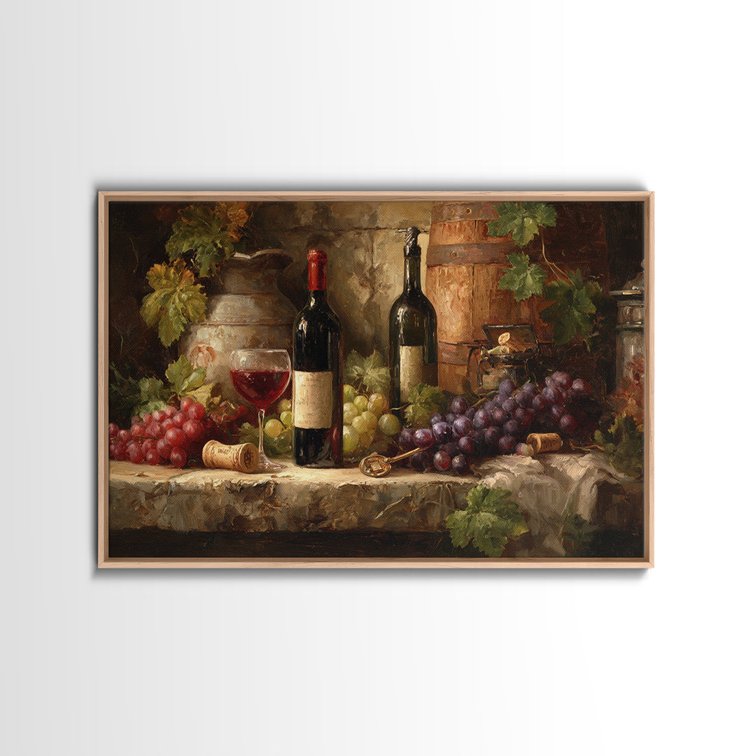 Old Cellar Key and Wine Label Shapes Canvas Print, Winery Art, Wall Decor, Winery Decor, Fine Art, Vineyard, Kitchen Art, WIN-3x2-88