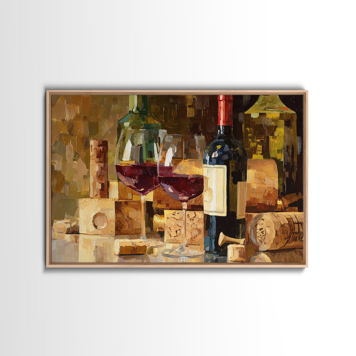 Corks Arranged as Geometric Pattern Canvas Print, Winery Art, Landscape Art, Winery Decor, Fine Art, Vineyard, Room Decor, WIN-3x2-94