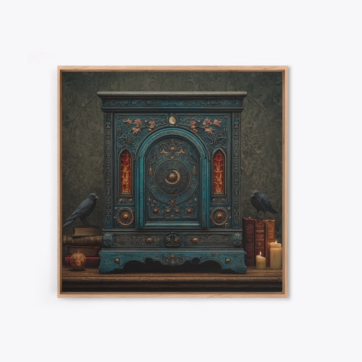 The Witch Astronomical Cabinet - Icon Portrait, Gothic Home Decor, Square Wall Art, Canvas Print, Halloween Home Decor, Gothic Wall Art