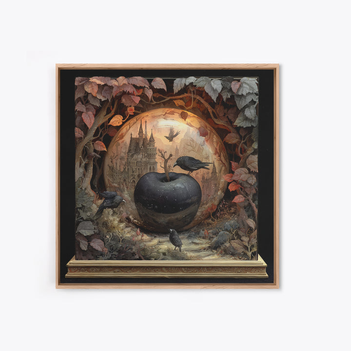 The Poison Apple Reliquary - Environmental Panorama, Dark Fantasy Wall Art, Square Wall Art, Canvas Print, Halloween Home Decor