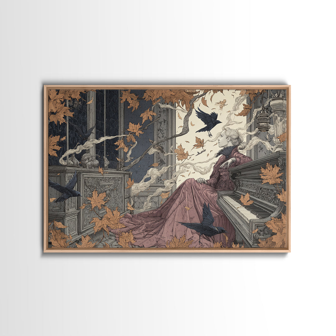 The Spider Queen Parlor - Procession Scene, Dark Fantasy Wall Art, Landscape Wall Art, Canvas Print, Halloween Home Decor, Gothic Wall Art