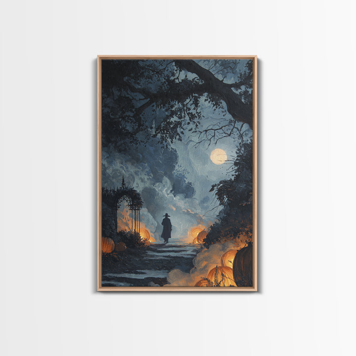 The Grave Gardener Of Yuggoth, Occult Wall Decor, Vertical Wall Art, Canvas Print, Halloween Home Decor, Gothic Wall Art, Horror Wall Art