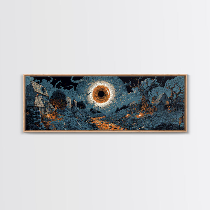 The Grave Gardener Of Yuggoth, Cosmic Horror Decor, Extra Wide Wall Art, Canvas Print, Halloween Home Decor, Gothic Wall Art