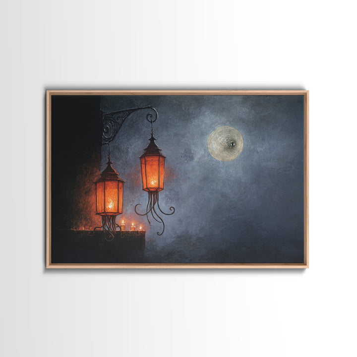 The Lantern Market Beyond The Veil, Occult Wall Decor, Landscape Wall Art, Canvas Print, Halloween Home Decor, Gothic Wall Art