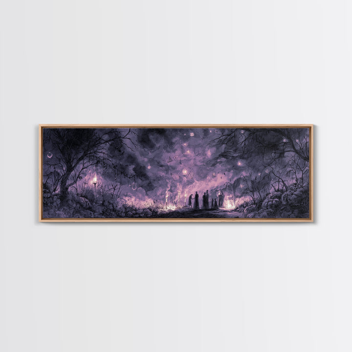 The Children Of The Star Orchard, Macabre Halloween Art, Extra Wide Wall Art, Canvas Print, Halloween Home Decor, Gothic Wall Art