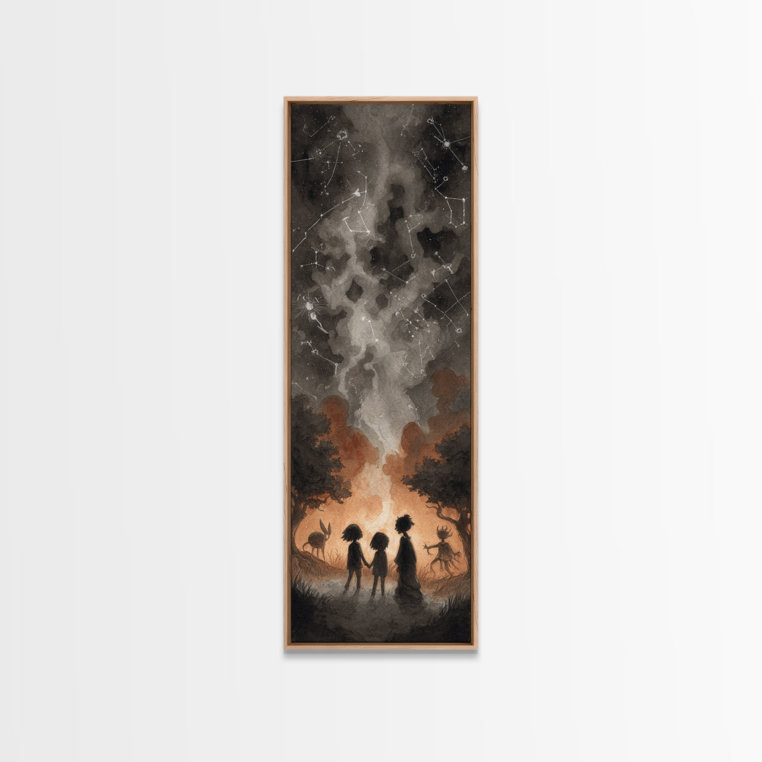 The Children Of The Star Orchard, Lovecraftian Wall Art, Tall Narrow Wall Art, Canvas Print, Halloween Home Decor, Gothic Wall Art