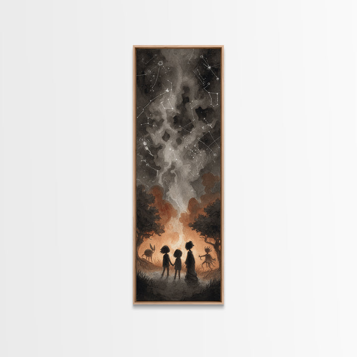The Children Of The Star Orchard, Lovecraftian Wall Art, Tall Narrow Wall Art, Canvas Print, Halloween Home Decor, Gothic Wall Art