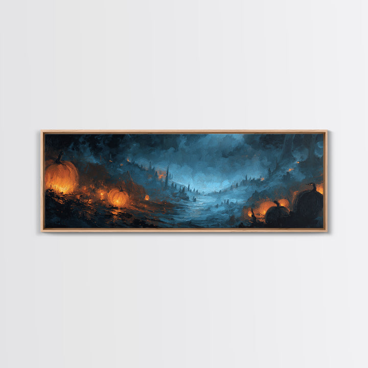 The Frost Beyond Carcosa, Halloween Wall Art, Extra Wide Wall Art, Framed Canvas Print, Halloween Home Decor, Gothic Wall Art