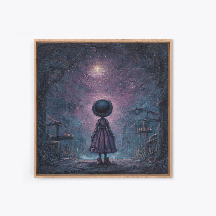 The Doll From Beyond The Void, Macabre Halloween Art, Square Wall Art, Canvas Print, Halloween Home Decor, Gothic Wall Art, Dark Fantasy Art