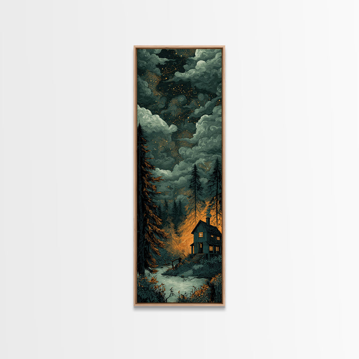 The Doll From Beyond The Void, Dark Fantasy Wall Art, Tall Narrow Wall Art, Canvas Print, Halloween Home Decor, Gothic Wall Art