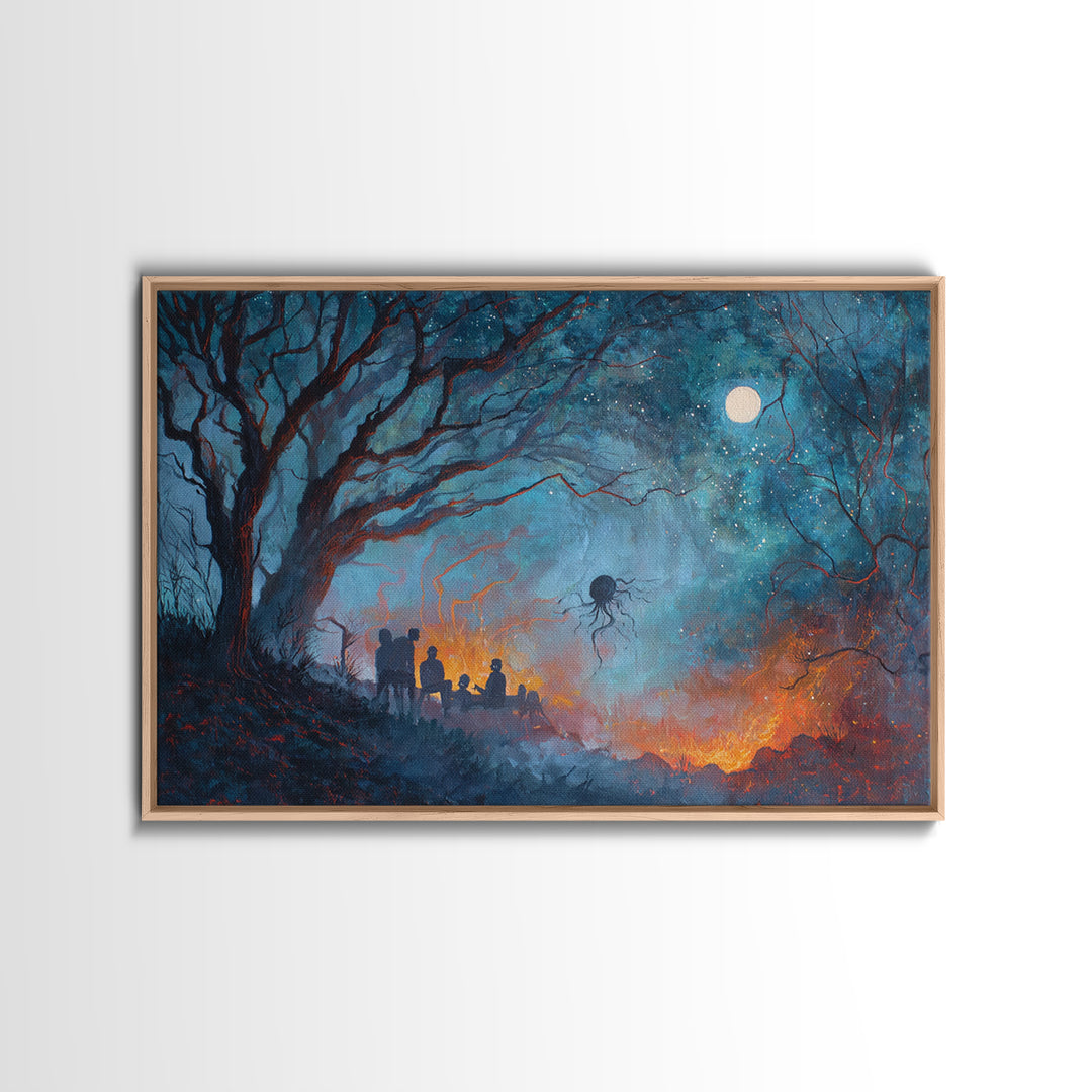 The Festival Of The Little Old Ones, Macabre Halloween Art, Landscape Wall Art, Canvas Print, Halloween Home Decor, Gothic Wall Art