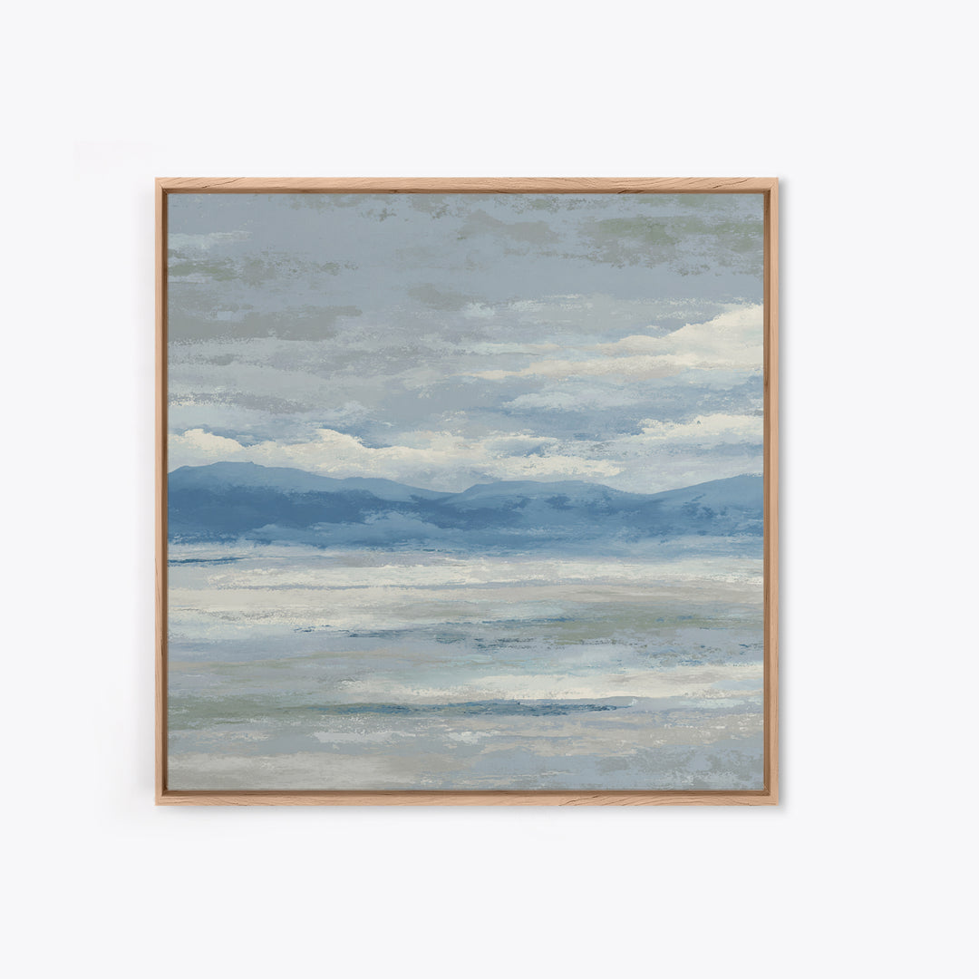 Simple Mountain Layers Canvas Print, Waiting Room Art, Digital Art Print, Waiting Room Decor, Watercolor Art, Calm, WRA-1x1-14
