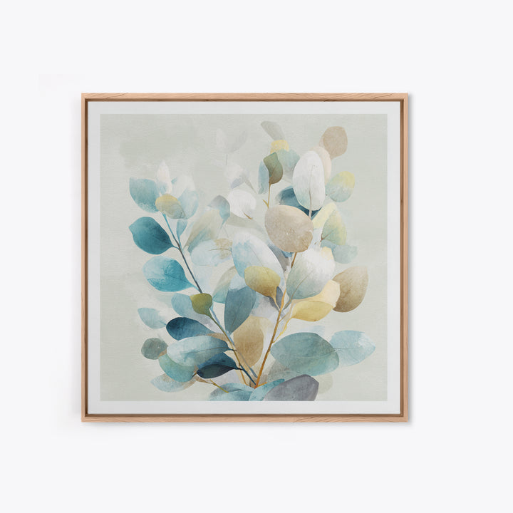 Clean Eucalyptus Leaf Study Canvas Print, Waiting Room Art, Minimalist Art, Waiting Room Decor, Fine Art, Calm, Luxury Decor, WRA-1x1-17