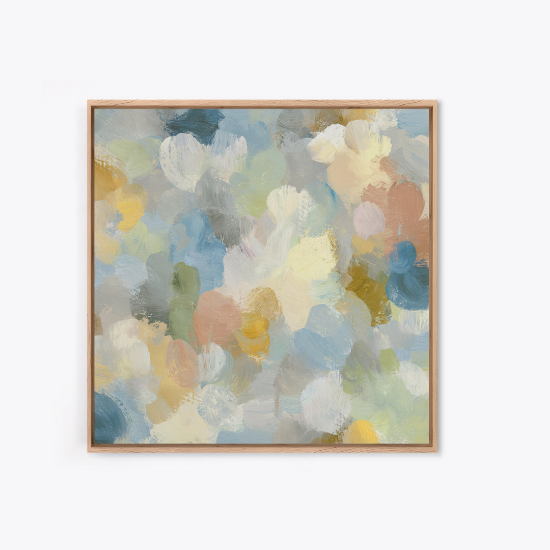 Pastel Rainbow Shapes for Pediatric Spaces Canvas Print, Waiting Room Art, Office Wall Decor, Waiting Room Decor, Abstract Art, WRA-1x1-18