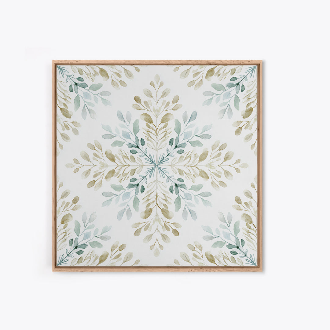Neutral Botanical Branch Framed Canvas Print, Waiting Room Art, Minimalist Wall Art, Waiting Room Decor, Oil Painting, Calm, WRA-1x1-27