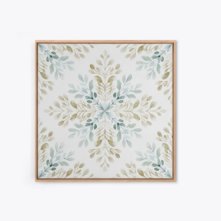 Neutral Botanical Branch Framed Canvas Print, Waiting Room Art, Minimalist Wall Art, Waiting Room Decor, Oil Painting, Calm, WRA-1x1-27
