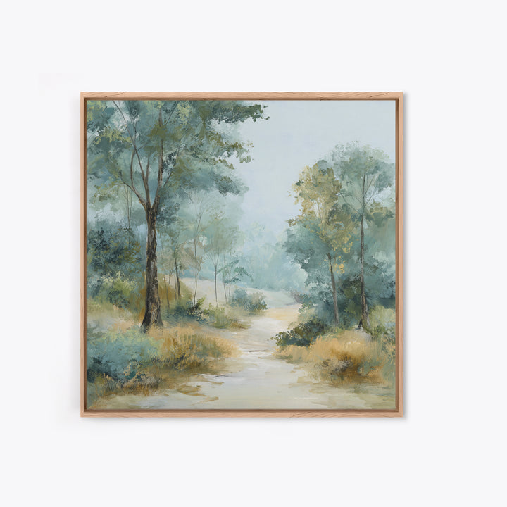 Misty Forest Path Canvas Print, Waiting Room Art, Gallery Wall Art, Waiting Room Decor, Fine Art, Calm, Photography Print, WRA-1x1-35