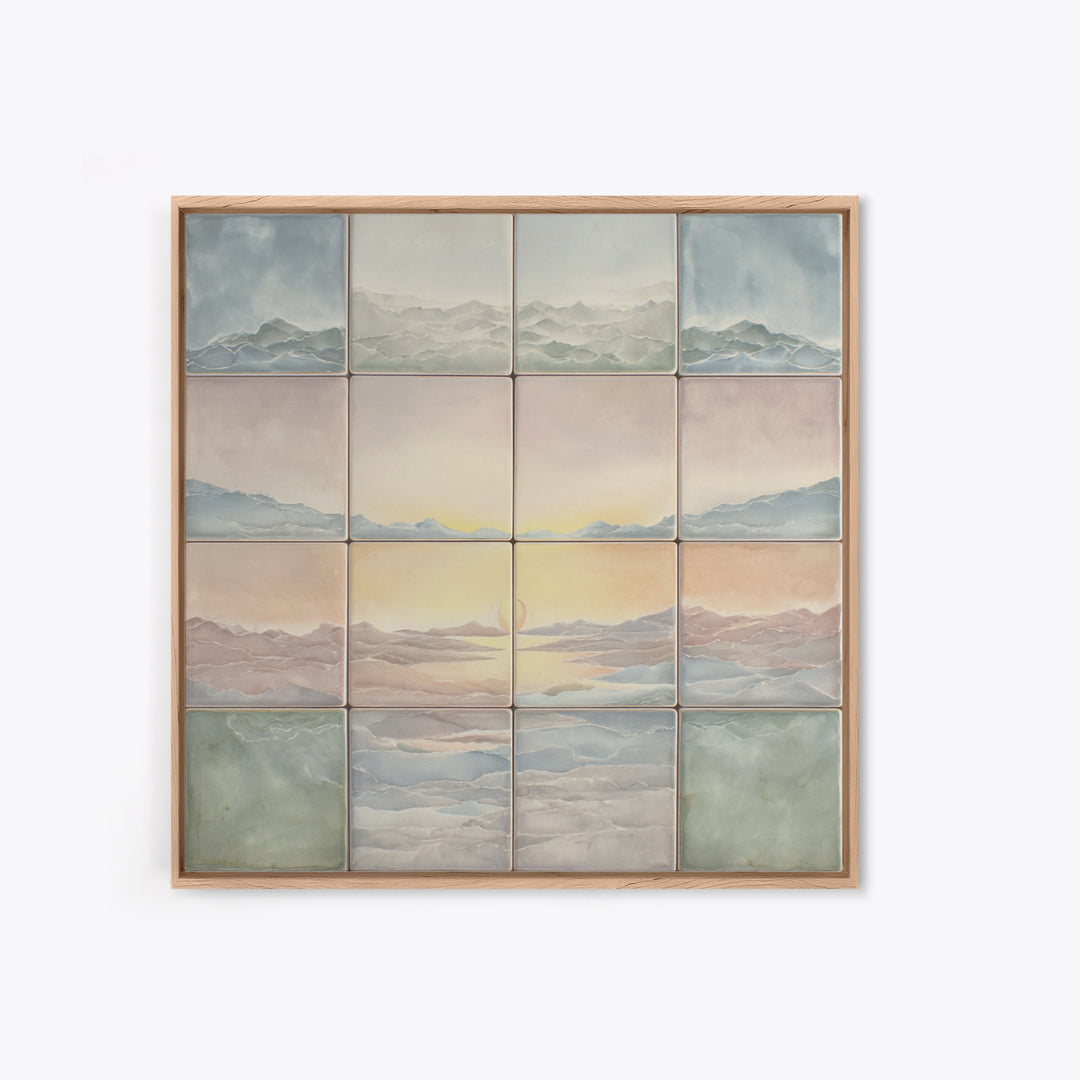 Warm Desert Sunrise Framed Canvas Print, Waiting Room Art, Photography Print, Waiting Room Decor, Calm, Minimalist Decor, WRA-1x1-61