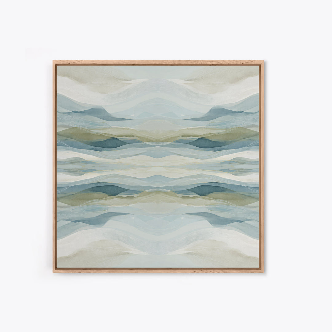 Soft Abstract Waves Framed Canvas Print, Waiting Room Art, Photography Print, Waiting Room Decor, Abstract Art, Calm, WRA-1x1-74