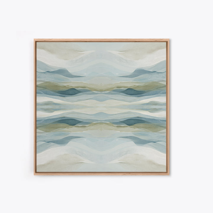 Soft Abstract Waves Framed Canvas Print, Waiting Room Art, Photography Print, Waiting Room Decor, Abstract Art, Calm, WRA-1x1-74