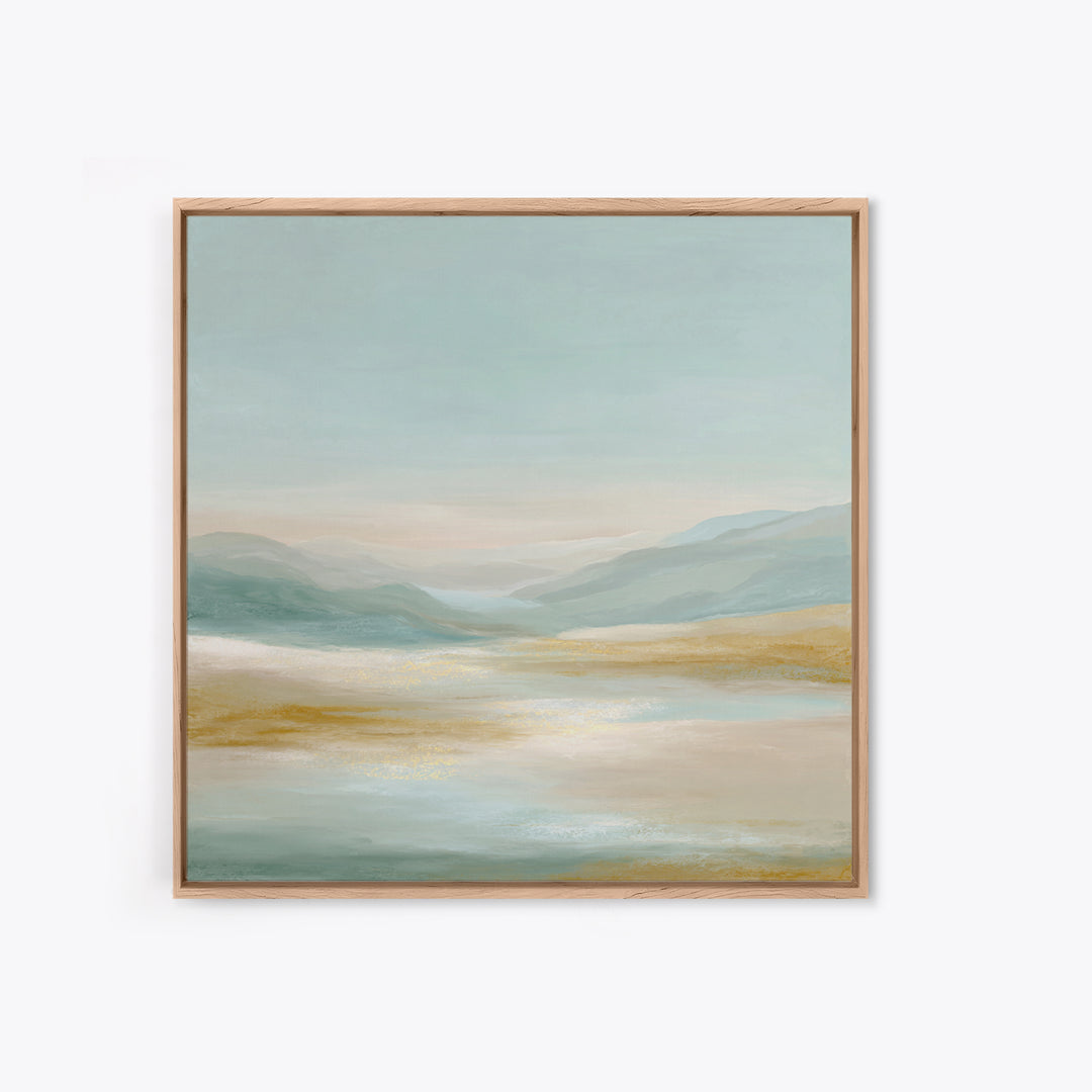 Warm Desert Sunrise Canvas Print, Waiting Room Art, Boho Decor, Waiting Room Decor, Oil Painting, Calm, Printable Wall Art, WRA-1x1-85
