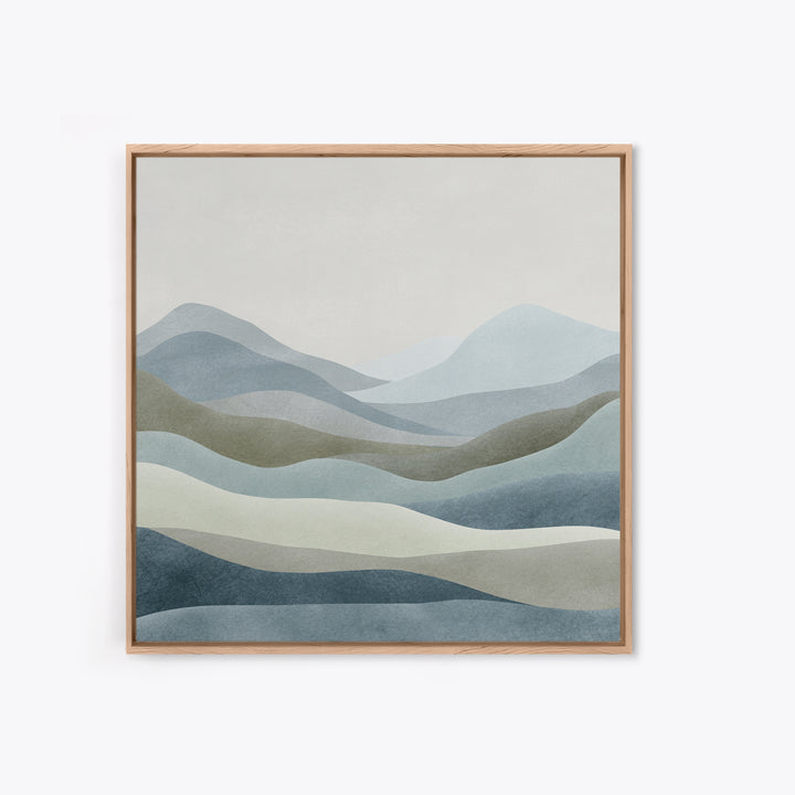 Simple Mountain Layers Canvas Print, Waiting Room Art, Modern Decor, Waiting Room Decor, Oil Painting, Calm, Home Decor, WRA-1x1-86