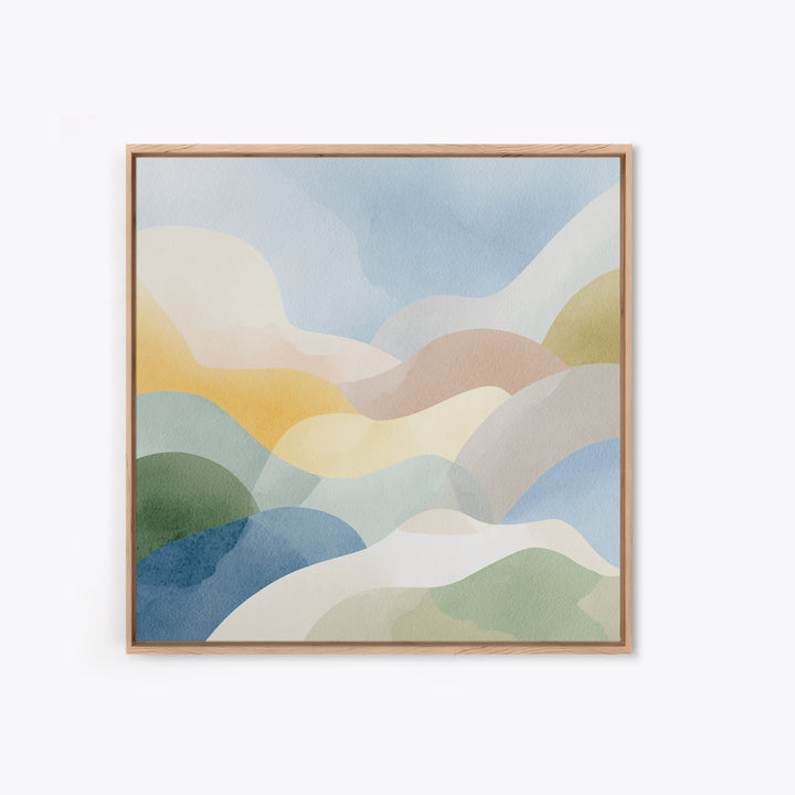 Pastel Rainbow Shapes for Pediatric Spaces Canvas Print, Waiting Room Art, Dental Art, Waiting Room Decor, Fine Art, Calm, WRA-1x1-90