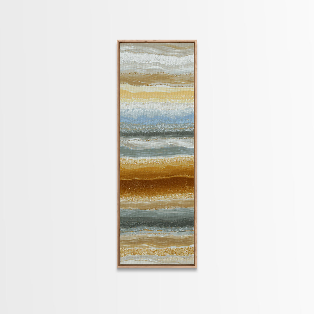 Warm Desert Sunrise Canvas Print, Waiting Room Art, Soundwave Art, Waiting Room Decor, Watercolor Art, Calm, WRA-1x3-1