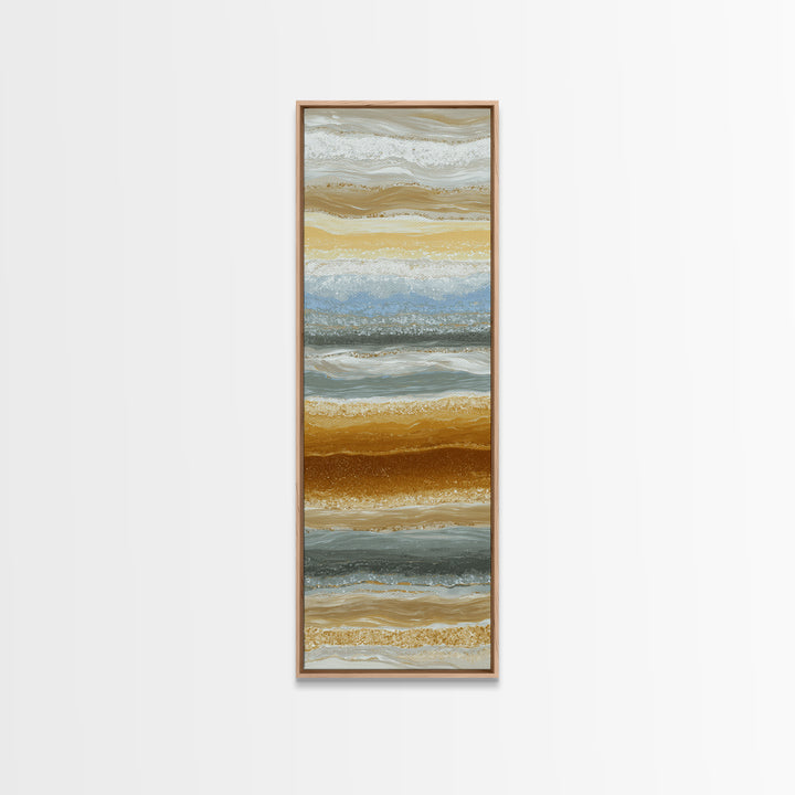 Warm Desert Sunrise Canvas Print, Waiting Room Art, Soundwave Art, Waiting Room Decor, Watercolor Art, Calm, WRA-1x3-1
