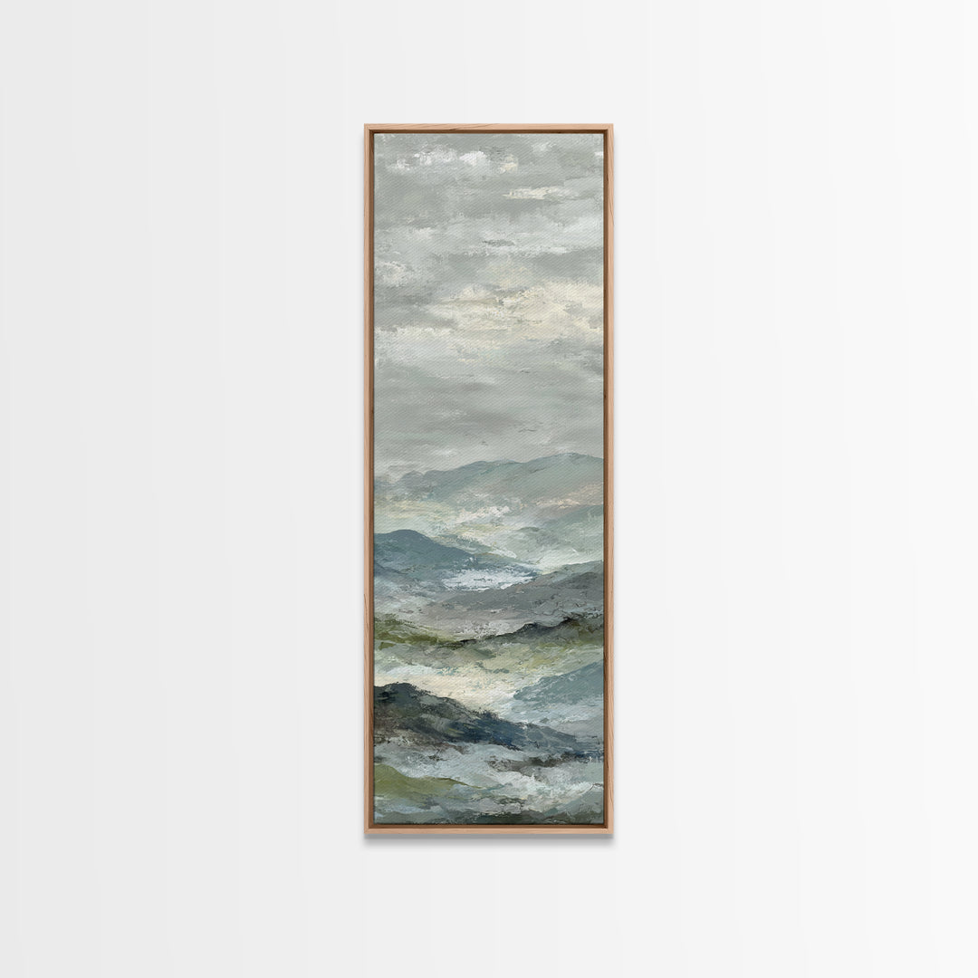Simple Mountain Layers Canvas Print, Waiting Room Art, Dog Wall Art, Waiting Room Decor, Calm, Boho Decor, Luxury Decor, WRA-1x3-2