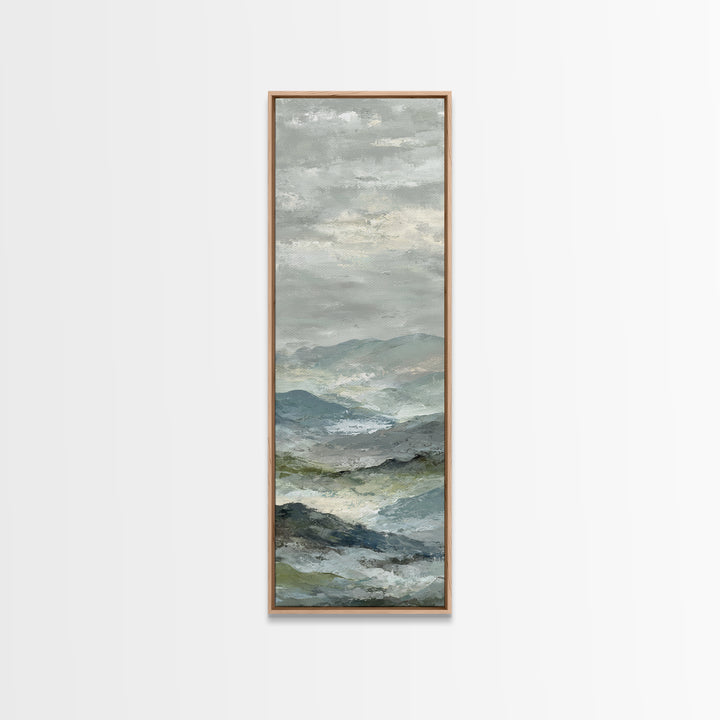 Simple Mountain Layers Canvas Print, Waiting Room Art, Dog Wall Art, Waiting Room Decor, Calm, Boho Decor, Luxury Decor, WRA-1x3-2
