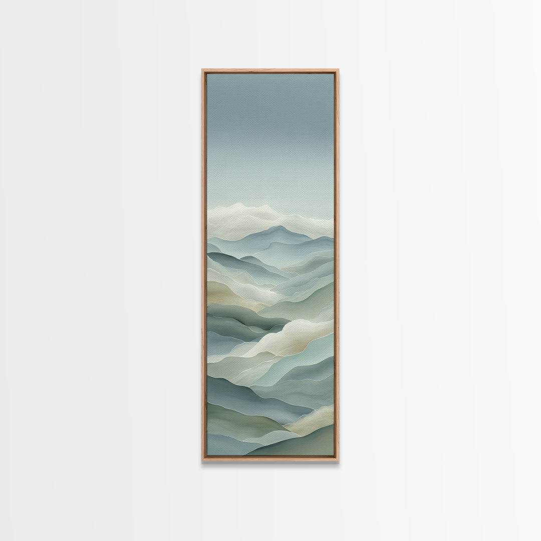 Simple Mountain Layers Canvas Print, Waiting Room Art, Dog Wall Art, Waiting Room Decor, Calm, Boho Decor, Luxury Decor, WRA-1x3-26