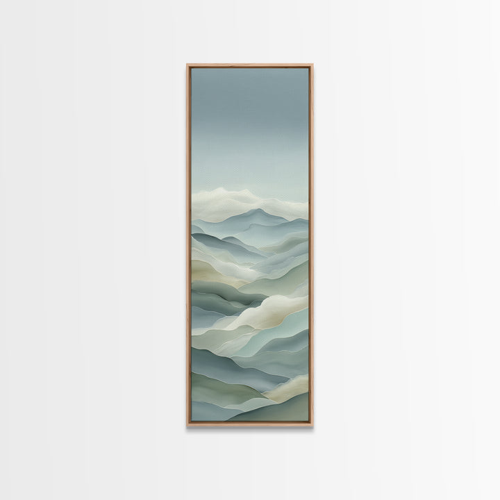 Simple Mountain Layers Canvas Print, Waiting Room Art, Dog Wall Art, Waiting Room Decor, Calm, Boho Decor, Luxury Decor, WRA-1x3-26