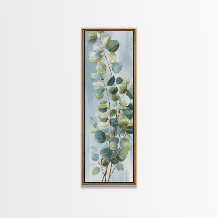 Clean Eucalyptus Leaf Study Framed Canvas Print, Waiting Room Art, Modern Decor, Waiting Room Decor, Fine Art, Calm, Home Decor, WRA-1x3-29