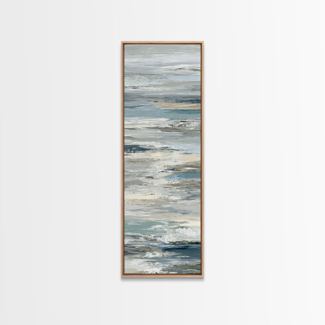 Simple Mountain Layers Framed Canvas Print, Waiting Room Art, Fine Art, Waiting Room Decor, Calm, Minimalist Decor, WRA-1x3-50