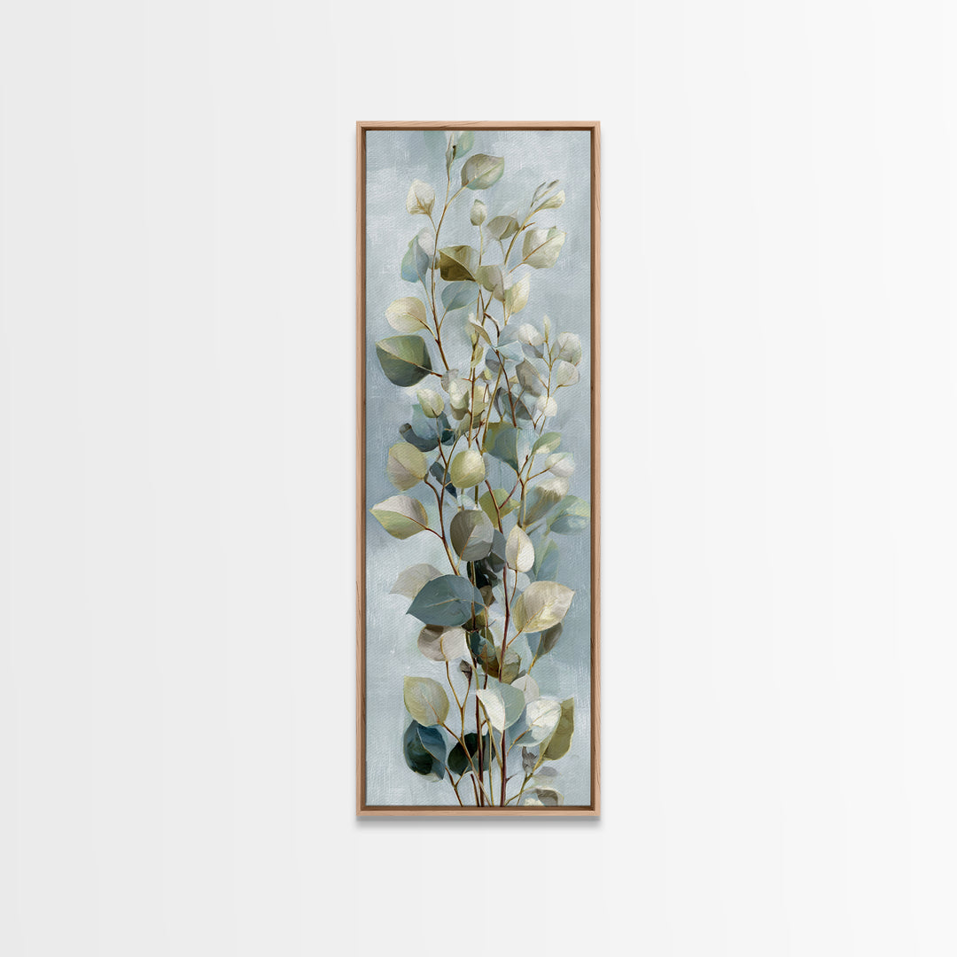 Clean Eucalyptus Leaf Study Framed Canvas Print, Waiting Room Art, Modern Decor, Waiting Room Decor, Fine Art, Calm, Home Decor, WRA-1x3-53